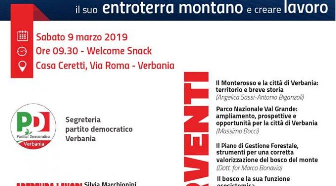Monterosso: idee e progetti. Incontro a Verbania sabato 9 marzo