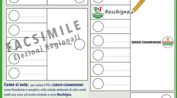 Come si vota per IL PD il 26 maggio: Facsimile Europee, Regionali e Verbania