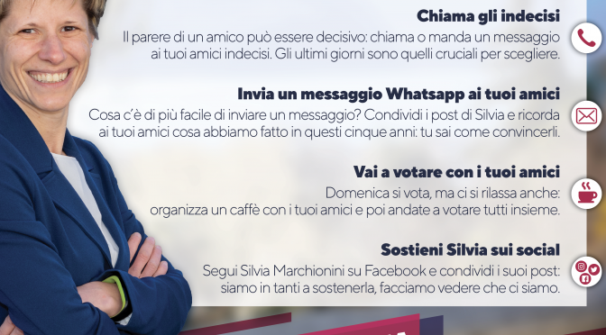 Il voto per Silvia Marchionini al ballottaggio del 9 giugno.