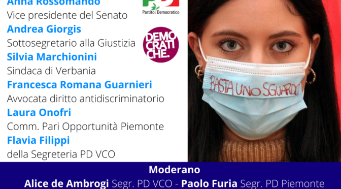 Contro la violenza sulle donne a partire dai luoghi di lavoro. Diretta facebook giovedì 3 dicembre ore 18.30