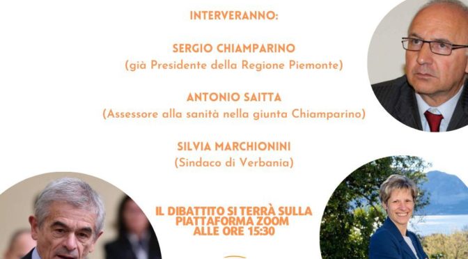 Sabato 14 novembre  conferenza con Chiamparino sul governo regionale e la politica sanitaria piemontese.